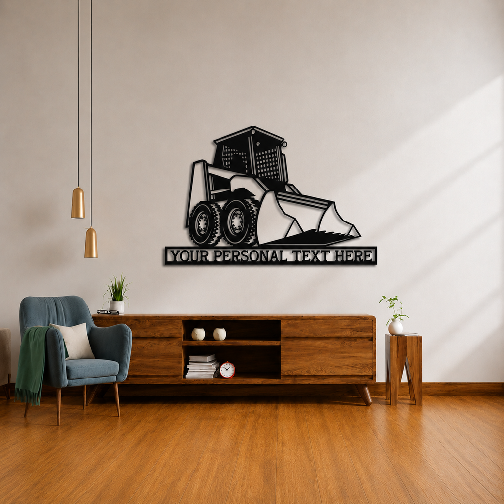 Skid Steer Loader Name Sign Wall Art