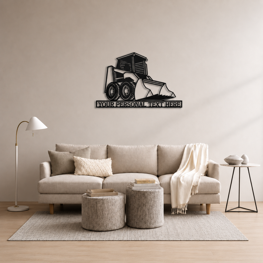 Skid Steer Loader Name Sign Wall Art