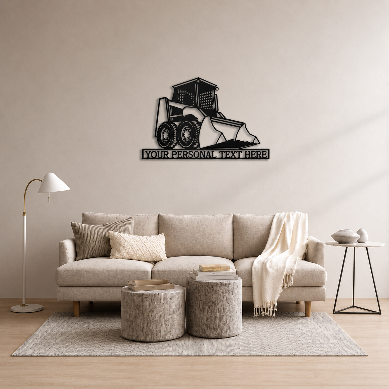 Skid Steer Loader Name Sign Wall Art
