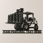 Forklift Metal Name Sign Wall Art