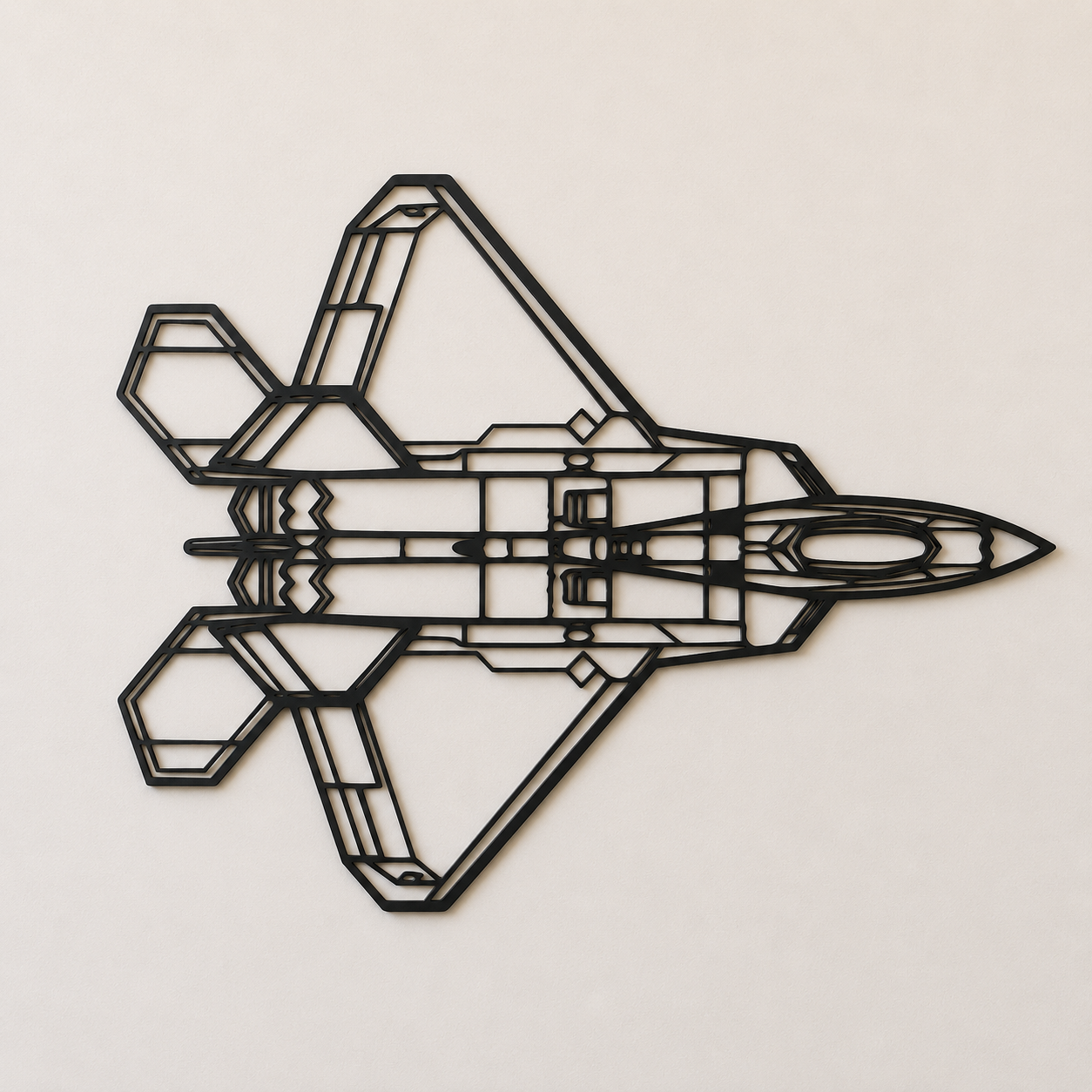 F-22 Raptor Angle Wall Art