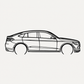 mercedes glc coupe Wall Art