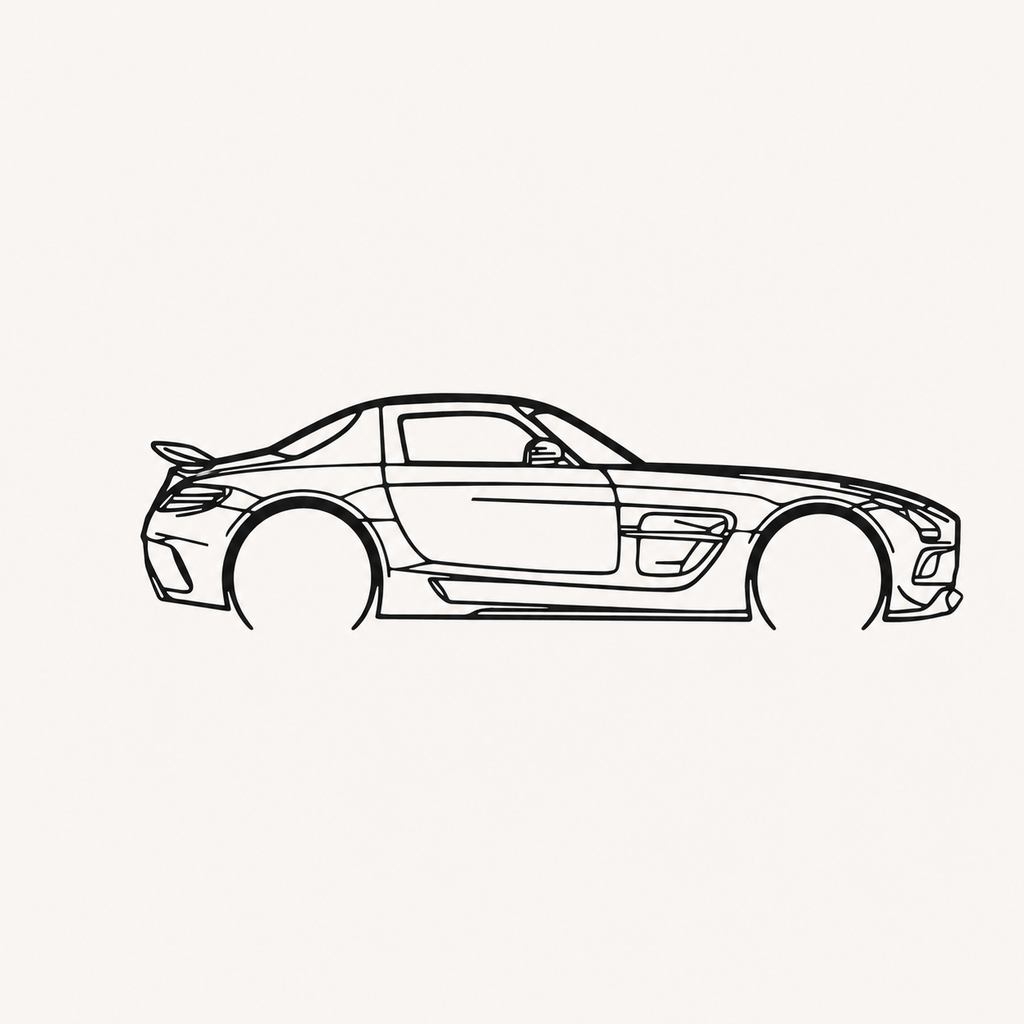 Mercedes SLS AMG Wall Art