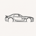 Mercedes SLS AMG Wall Art