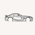 Mercedes SLS AMG Wall Art