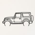 Mahindra Thar  Wall Art