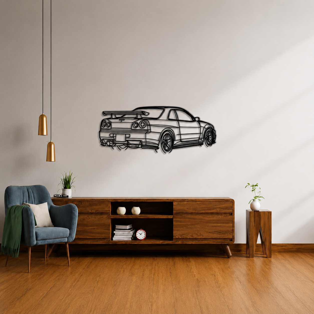 Nissan Skyline R34 Back view Wall Art