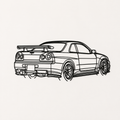 Nissan Skyline R34 Back view Wall Art