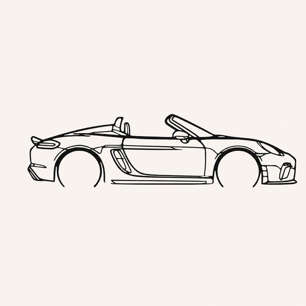 Porsche 718 Spider GTS Wall Art