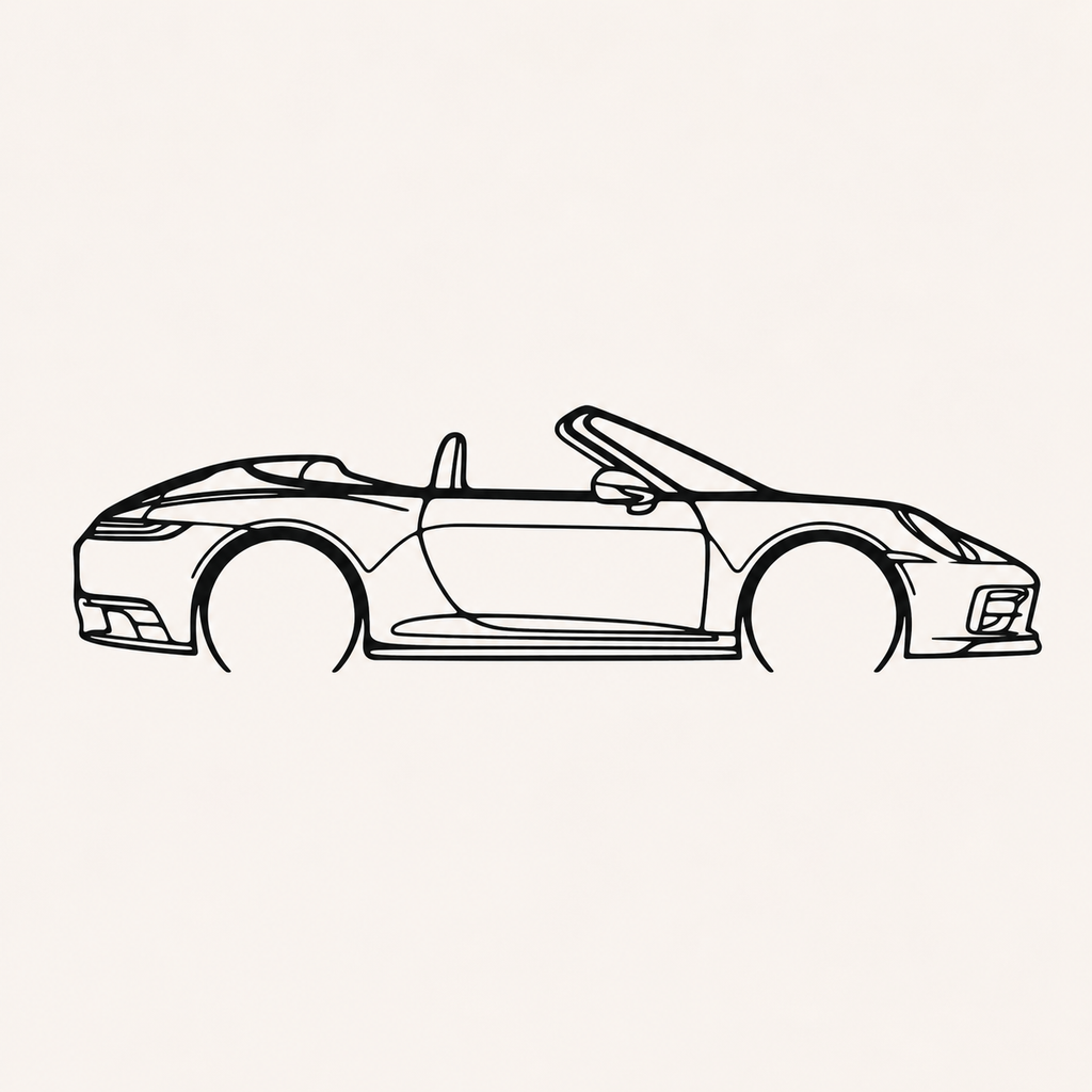 Porsche 911 992 Convertible Wall Art