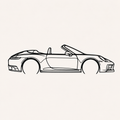 Porsche 911 992 Convertible Wall Art