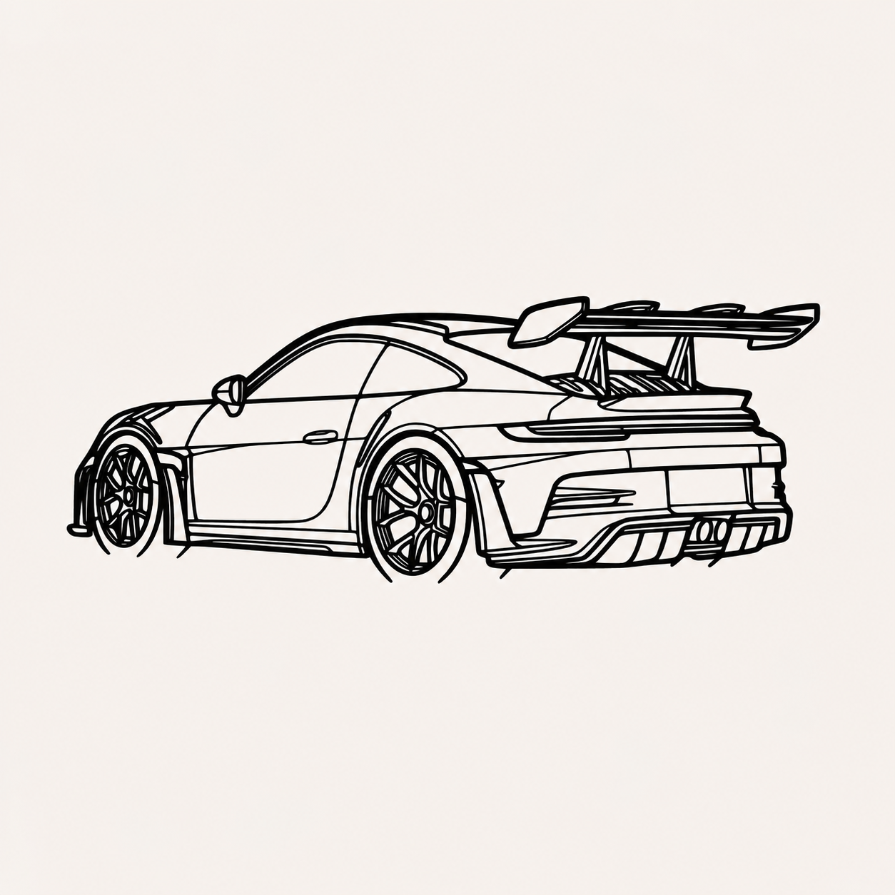 Porsche 911 GT3 RS Back view Wall Art