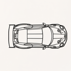 Porsche 911 GT3 RS Top view Wall Art