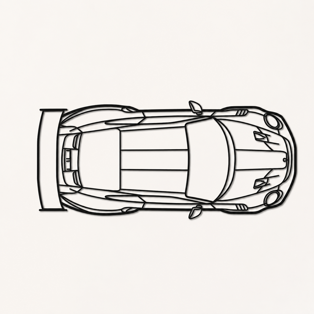 Porsche 911 GT3 RS Top view Wall Art