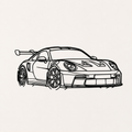 Porsche 911 GT3 RS Front view Wall Art