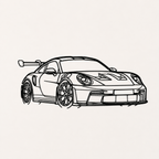 Porsche 911 GT3 RS Front view Wall Art