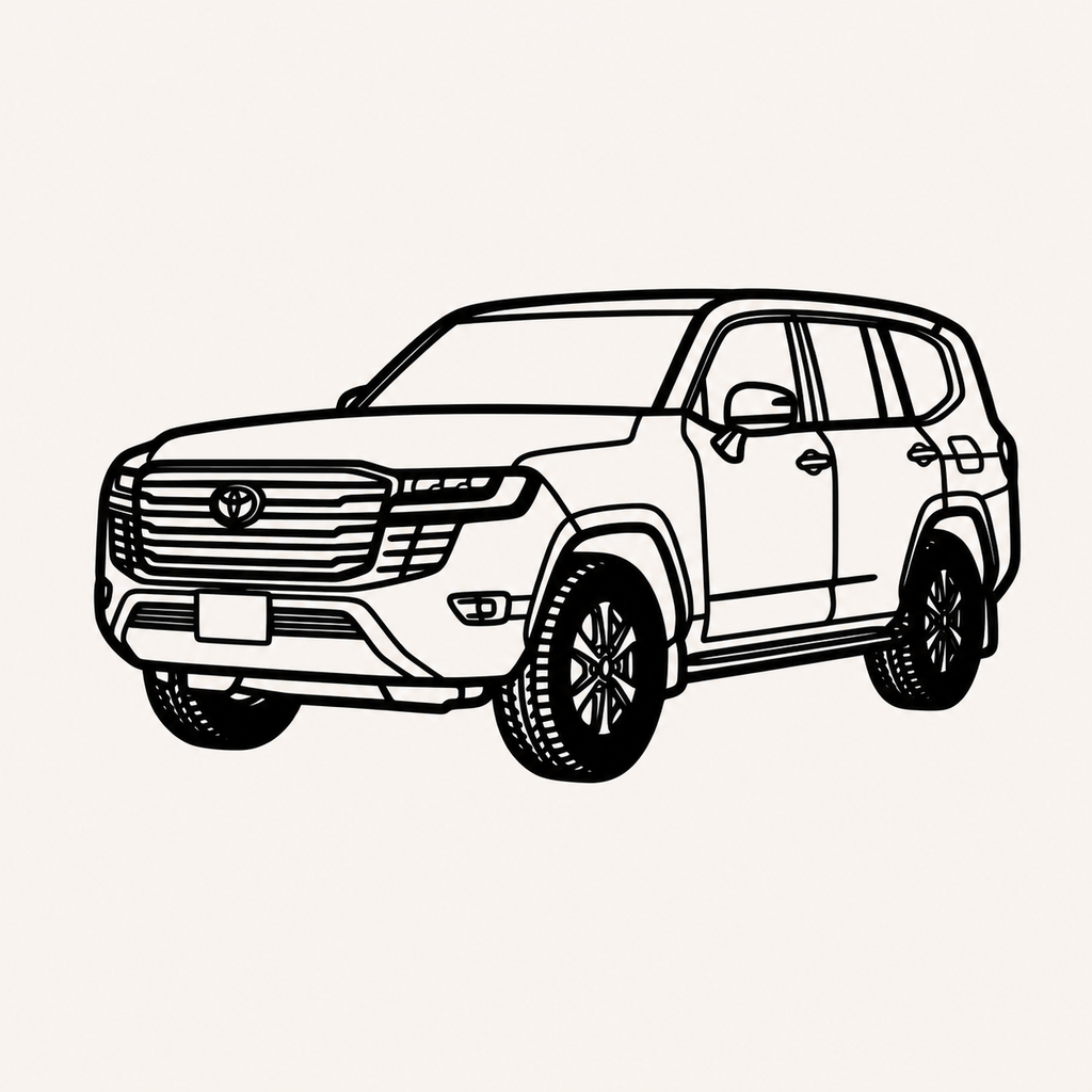 Toyota Land Cruiser 300 Front view Wall Art