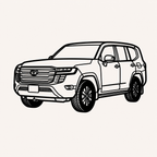 Toyota Land Cruiser 300 Front view Wall Art