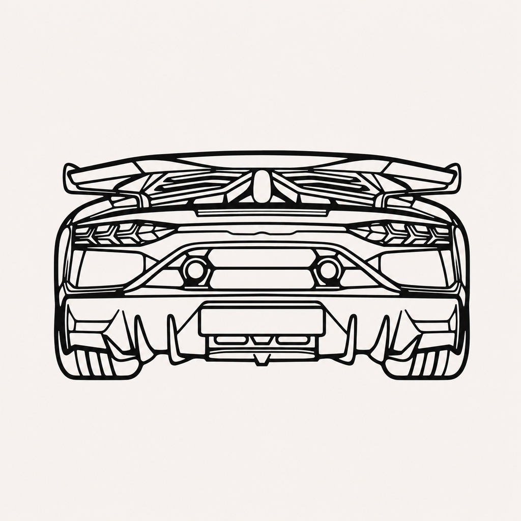 Lamborghini Aventador SVJ Wall Art