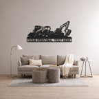 Personalized Excavator & Loader Metal Name Sign Wall Art