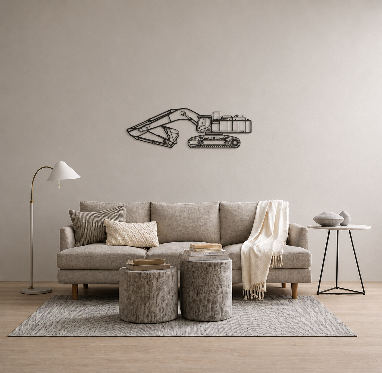 Excavator Wall Art