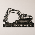 Excavator Operator Metal Name Sign Wall Art