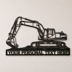 Excavator Operator Metal Name Sign Wall Art