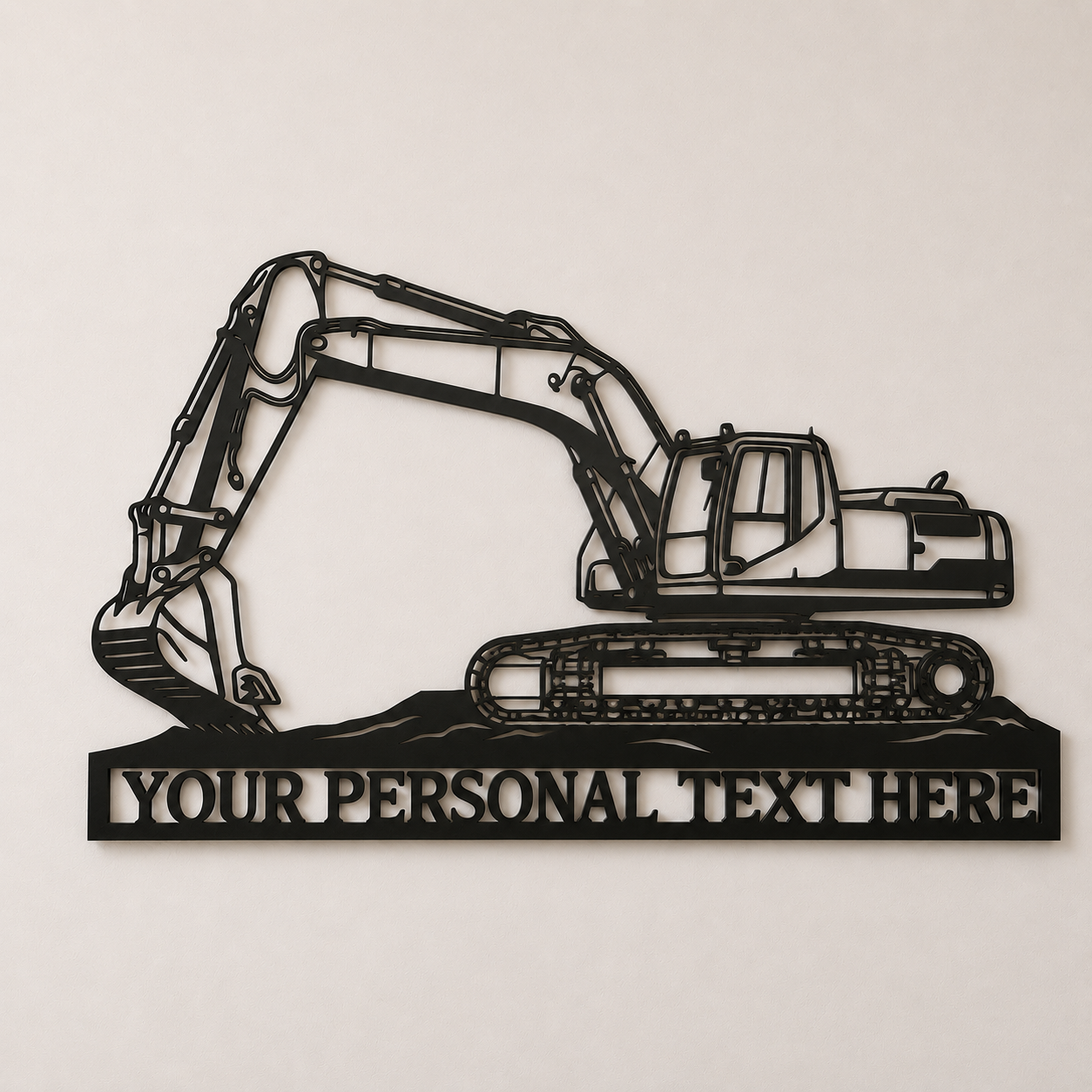Excavator Operator Metal Name Sign Wall Art