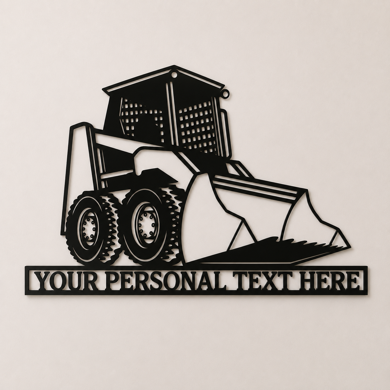 Skid Steer Loader Name Sign Wall Art