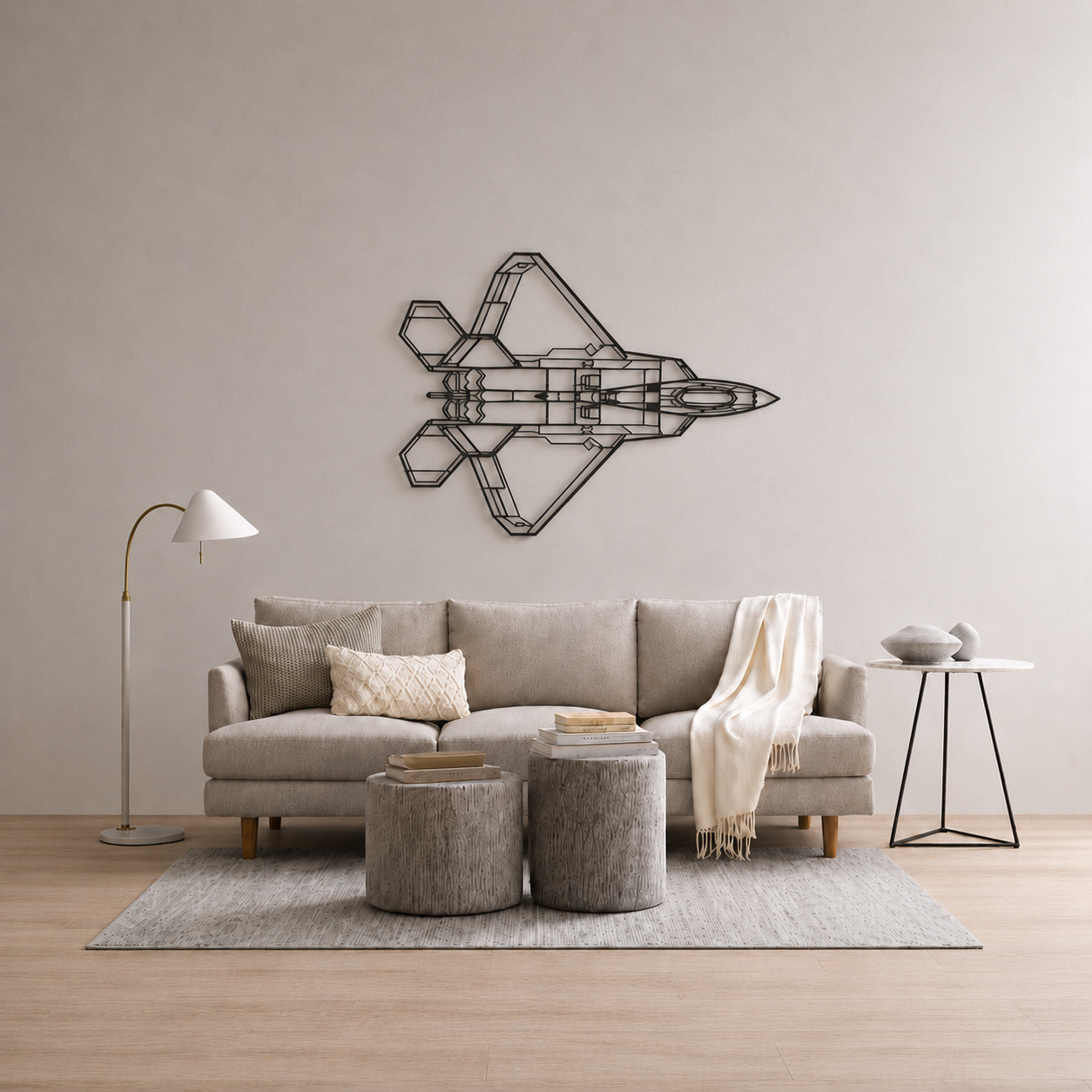 F-22 Raptor Angle Wall Art