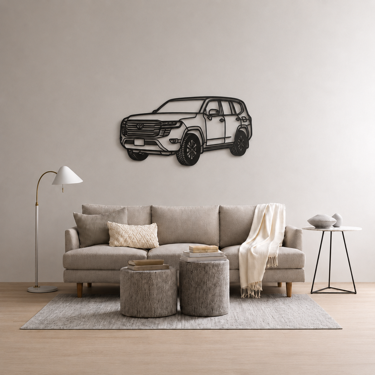 Toyota Land Cruiser 300 Front view Wall Art