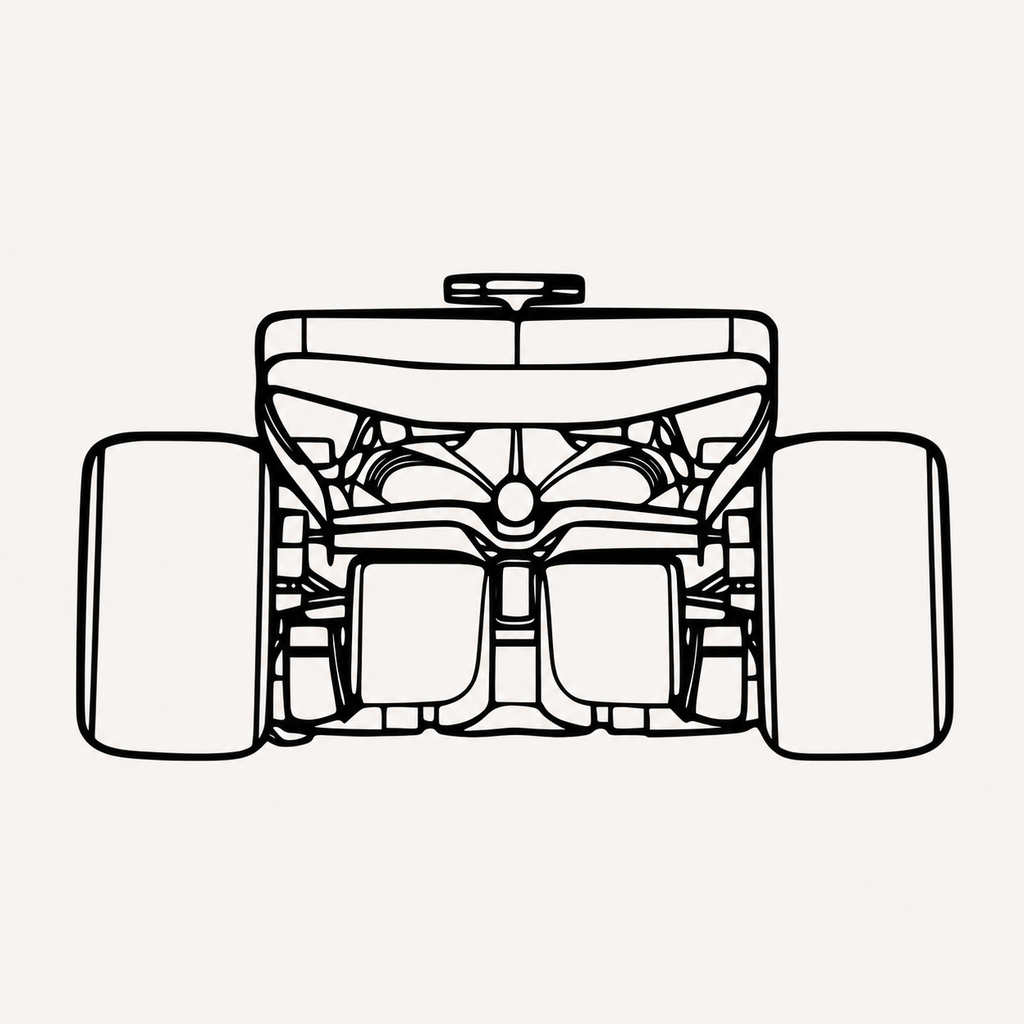 F1 Back view Wall Art