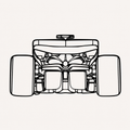 F1 Back view Wall Art