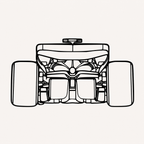 F1 Back view Wall Art