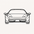 Ferrari 458 Speciale Front view Wall Art
