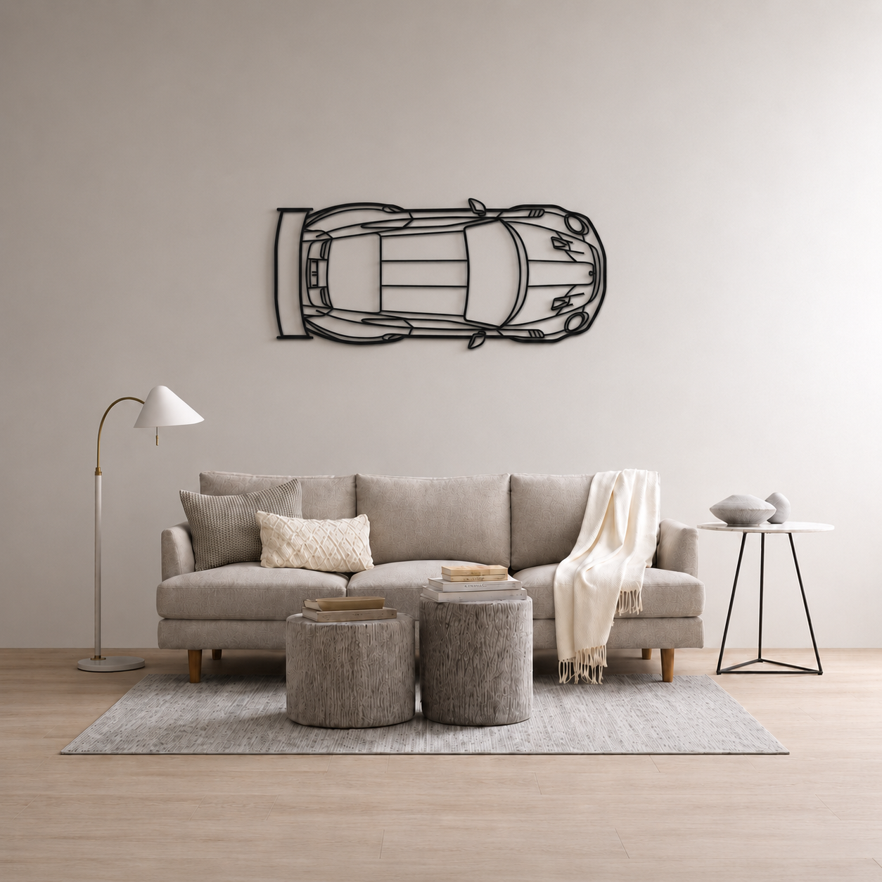Porsche 911 GT3 RS Top view Wall Art