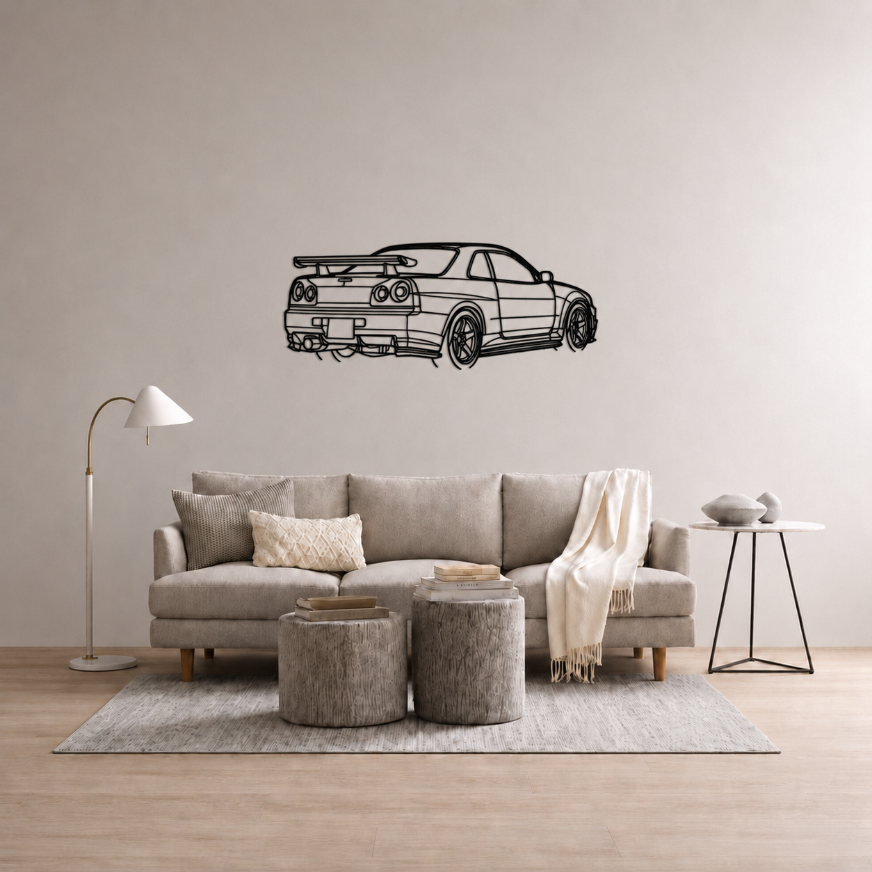 Nissan Skyline R34 Back view Wall Art