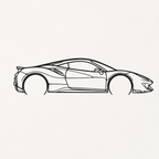 Ferrari 488 Pista Wall Art